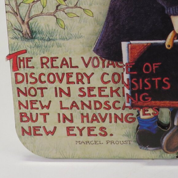 Vintage Mary Engelbreit 3-D stand up sign 10" tall "The Real Voyage..." - Picture 2 of 13